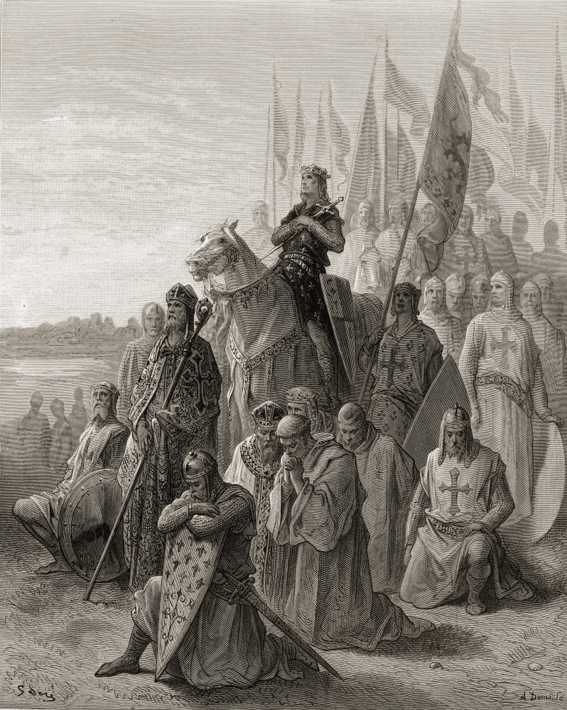 King Louis IX Before Damietta During His First Crusade in 1249 Poster Print, Large - 26 x 34