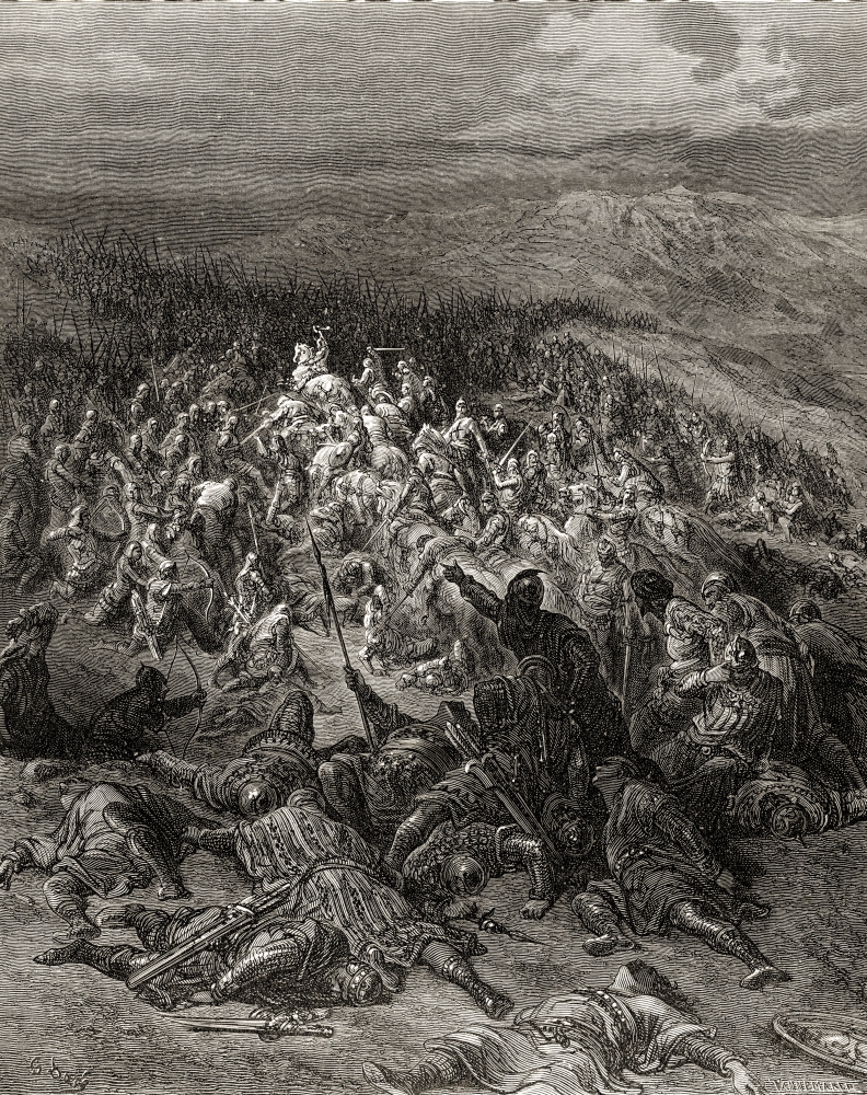 Two Hundred Knights Attack Twenty Thousand Saracens First Crusade 1096 1146 Poster Print - Large - 26 x 34