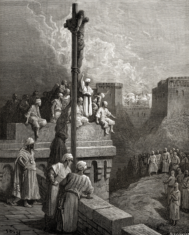 DPI1859747 Gerard of Avesnes Exposed On The Walls of Arsuf First Crusade1096 1146 Poster Print, 13 x 17