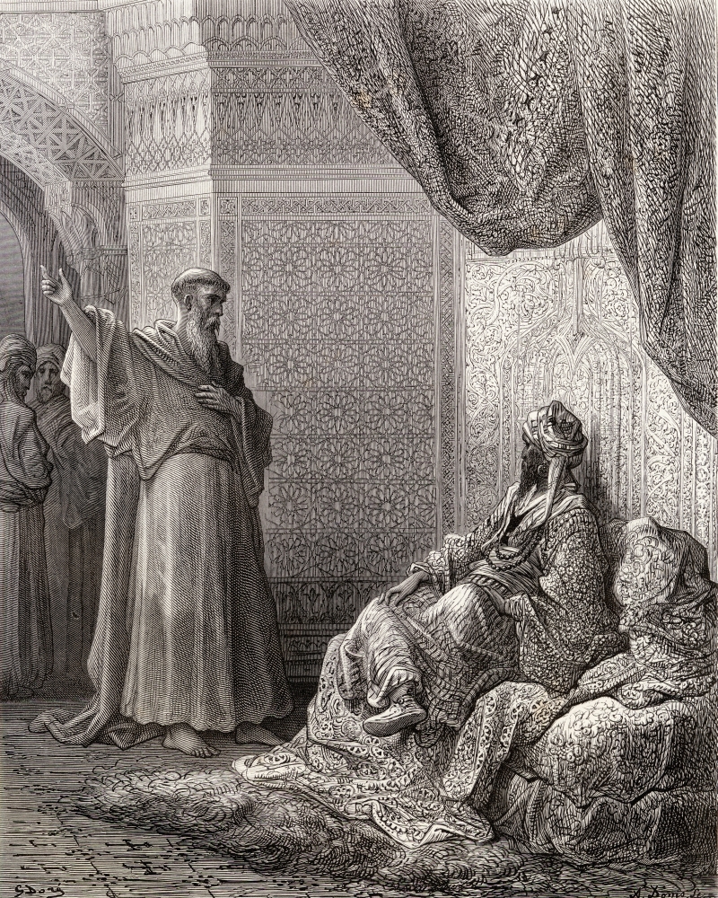 St Francis of Assisi 1181 1226 Founder of The Franciscan Order Endeavours To Convert The Sultan Malek Kamel Poster Print, Large - 26 x 34