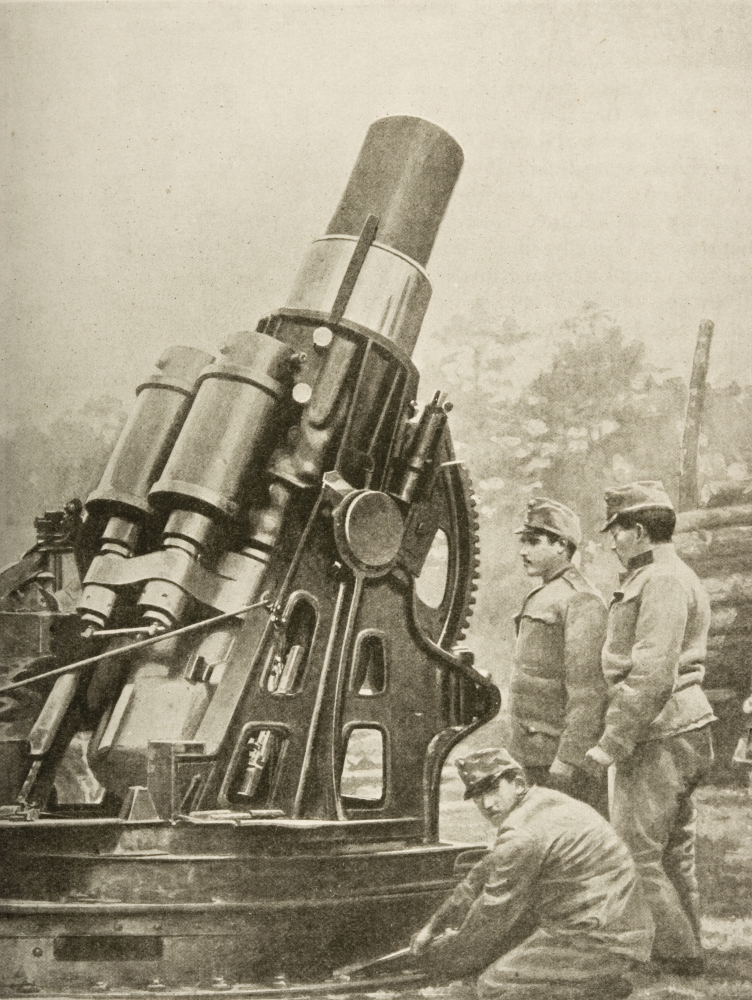 Picture of Posterazzi DPI1859812 Austrian 12 in. Siege Howitzer & Mount Weighing Over 28 Tons Manufactured by Skoda Fired 1000 Plus Pounds Shell Poster Print&#44; 13 x 17