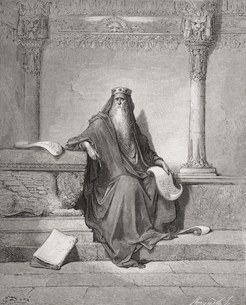 Engraving From The Dore Bible Illustrating Proverbs I 1 Solomon by Gustave Dore 1832-1883 French Artist & Illustrator Poster Print, Large - 26 x 34
