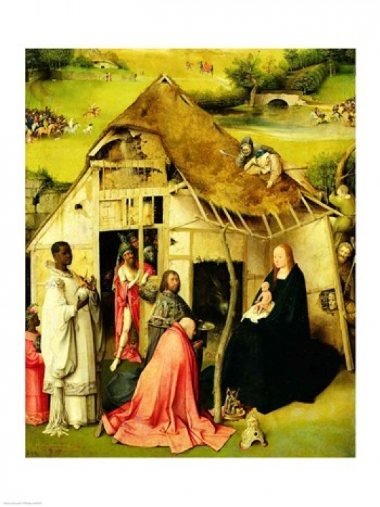 Picture of Posterazzi BALXIR3427LARGE The Adoration of The Magi Detail 1510 Poster Print by Hieronymus Bosch - 24 x 36 in. - Large