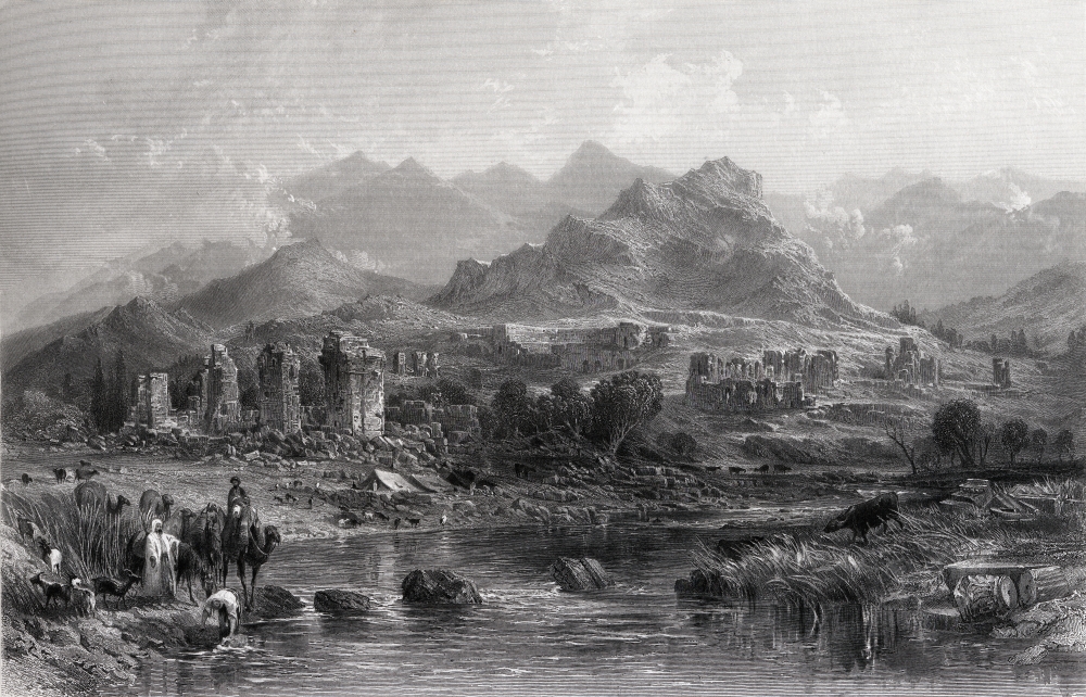 Sardis Turkey Drawn by Thomas Allom Engraved by E. Brandard From The Collection of G. Virtue Esq. C.1863 Poster Print - Large - 38 x 24