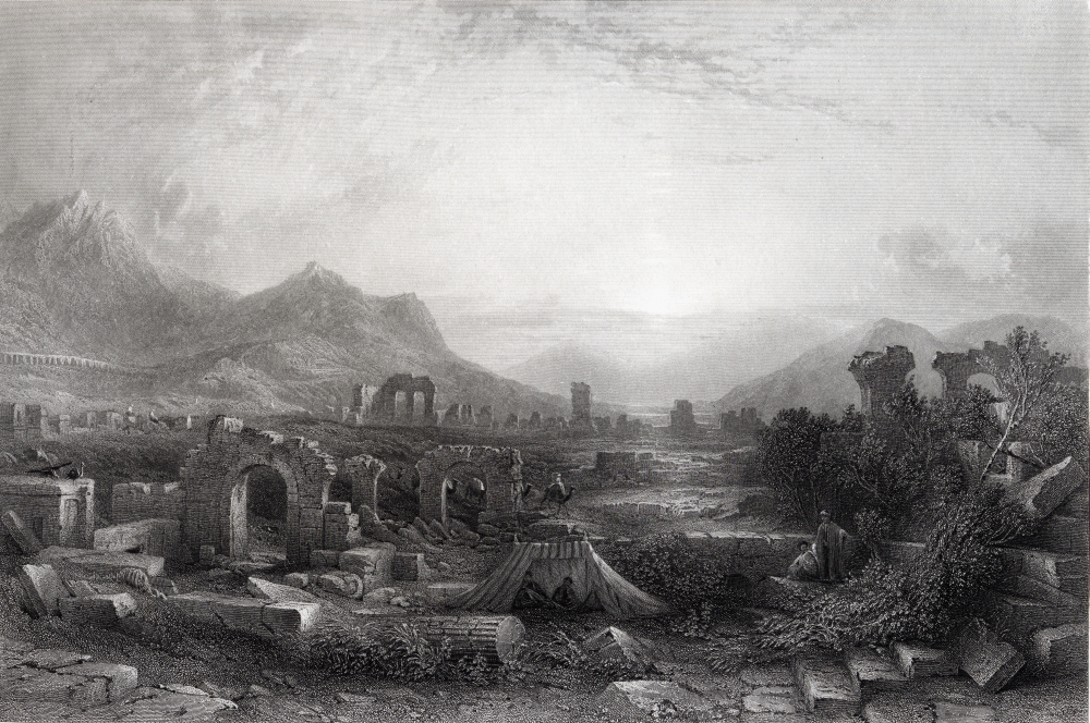 Ephesus Turkey. Drawn by Thomas Allom Engraved by A.Willmore From The Collection of G. Virtue. Esq. C.1863 Poster Print, Large - 36 x 24