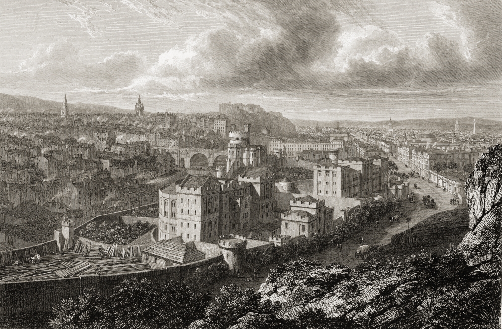 Edinburgh From The Calton Hill From The Original Painting by Lt Col Batty FRS From The Book Select Views of Some Poster Print - Large - 36 x 24