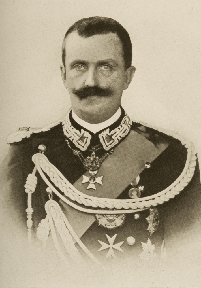 Picture of H.M. Victor Emmanuel III of Italy, 1869-1947 King of Italy 1900-1946, Emperor of Ethiopia 1936-1943 & King of Albania 1939-1943 From A Photograph by Russell Poster Print, 12 x 17