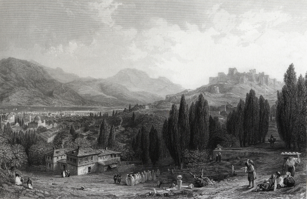 Izmir Formerly Smyrna Turkey Drawn by Thomas Allom, Engraved by J.B.Allen, From The Collection of G. Virtue Esq. C.1863 Poster Print, 19 x 12