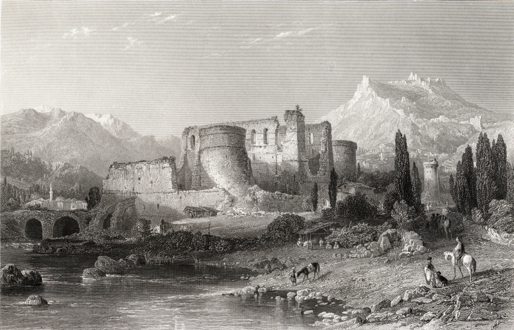 DPI1859903 Pergamos Turkey Drawn by Thomas Allom Engraved by J.Cousen From The Collection of G. Virtue Esq. C.1863 Print, 19 x 12