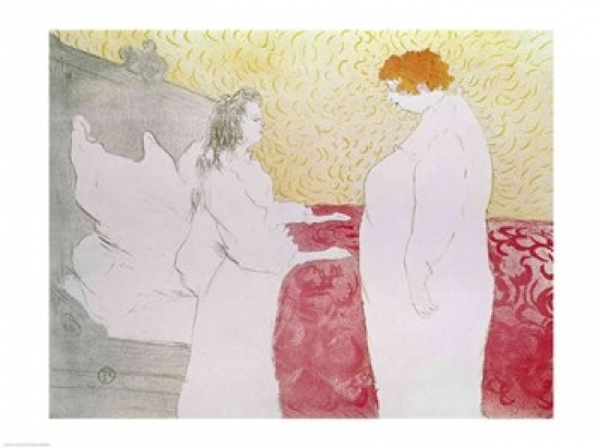 Picture of Posterazzi BALXIR36653LARGE Woman in Bed Profile - Waking Up 1896 Poster Print by Henri De Toulouse-Lautrec - 36 x 24 in. - Large