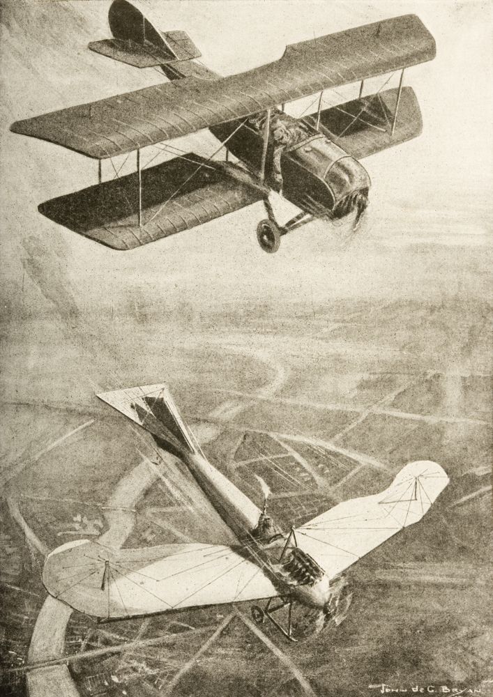 Aerial Duel On The Western Front Poster Print - 12 x 17