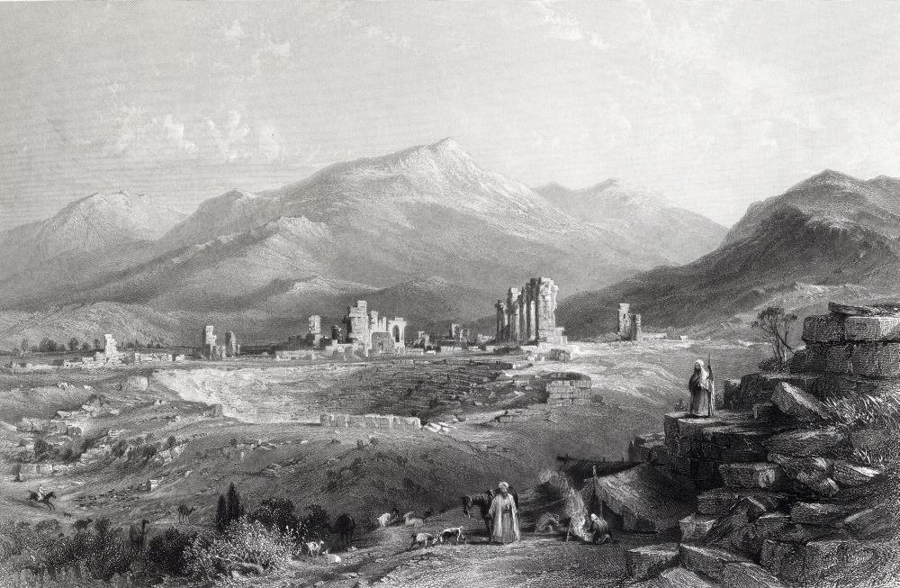 Laodicea Turkey Drawn by Thomas Allom Engraved by E. Brandard From The Collection of G. Virtue Esq. C.1863 Poster Print - 18 x 12
