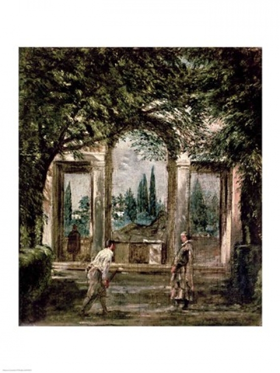 Picture of Posterazzi BALXIR36747LARGE The Gardens of The Villa Medici in Rome Poster Print by Diego Velazquez - 24 x 36 in. - Large