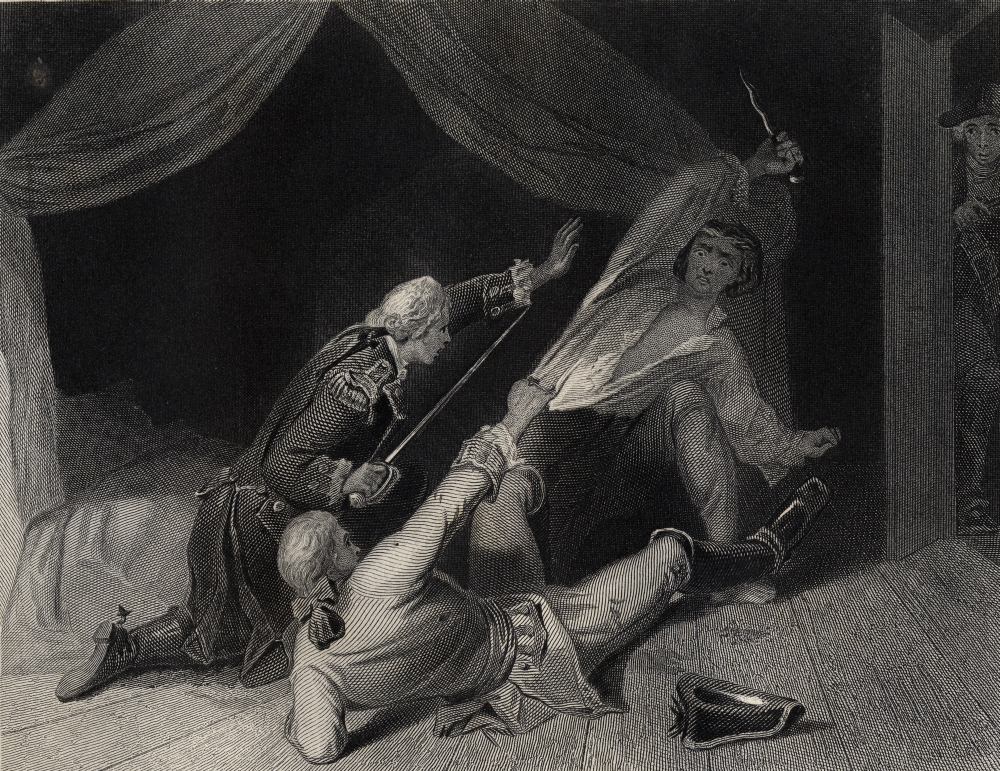 The Capture of Lord Edward Fitzgerald for High Treason Drawn by H. Warren Engraved by J. Rogers Poster Print - Large - 34 x 26