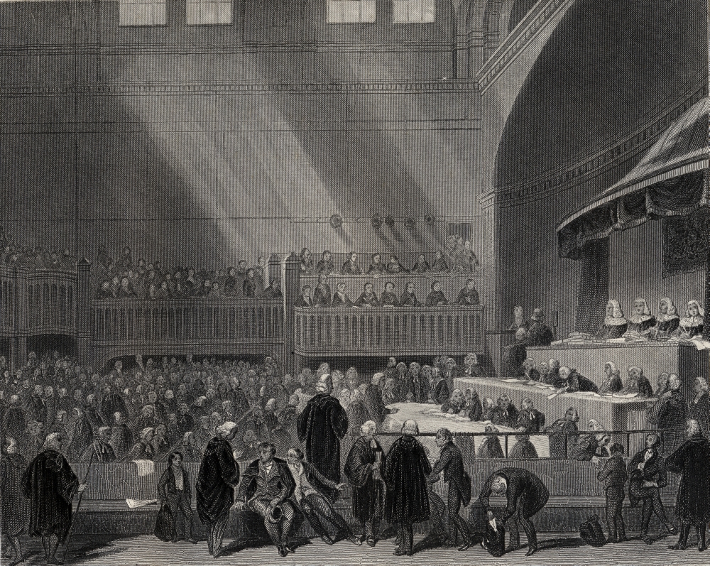 DPI1859918LARGE The Trial of Daniel OConnell M.P. February 1844 OConnell Leaving The Hall Poster Print, Large - 34 x 26