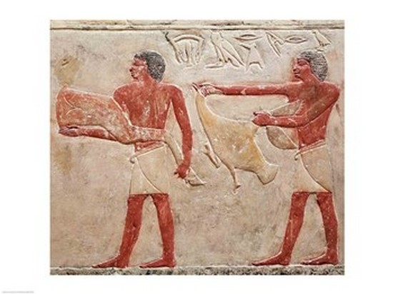 Picture of Posterazzi BALXIR226160LARGE Relief Depicting Servants Carrying A Haunch of Beef & A Duck From The Tomb of Princess Idut Poster Print - 36 x 24 in. - Large