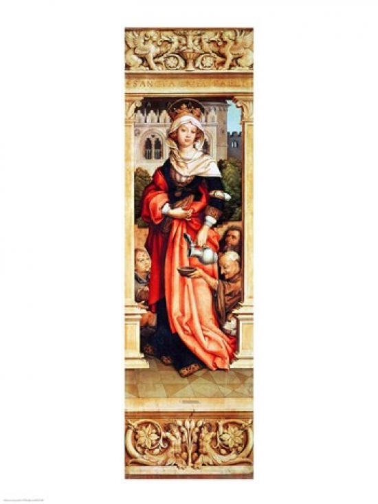 Picture of Posterazzi BALXIR227999LARGE St. Elizabeth of Hungary Poster Print by Hans Holbein - 24 x 36 in. - Large