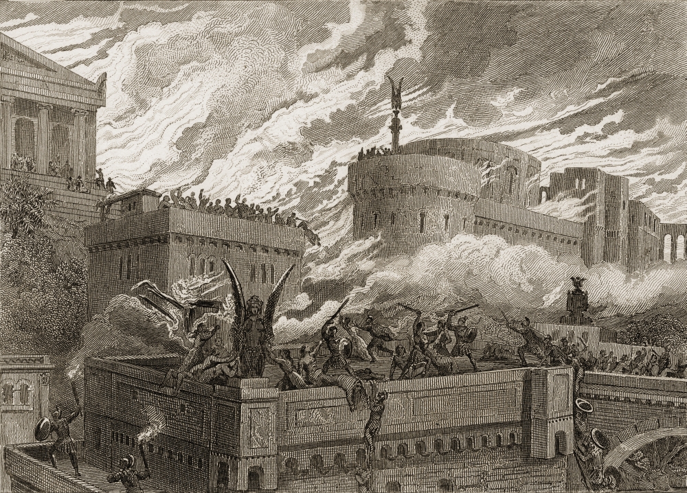 The Last Day of Numancia Spain 134 Bc Poster Print - 36 x 26