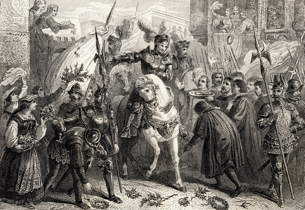 DPI1860016LARGE Entrance of The Great Captain Gonzalo Fernandez De Cordoba in Naples 15 May 1503 Poster Print, Large - 36 x 24