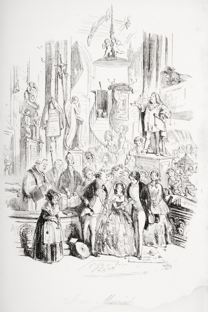 DPI1860111LARGE Im Married Illustration From The Charles Dickens Novel David Copperfield by H.K. Browne Known As Phiz Print, Large - 24 x 36