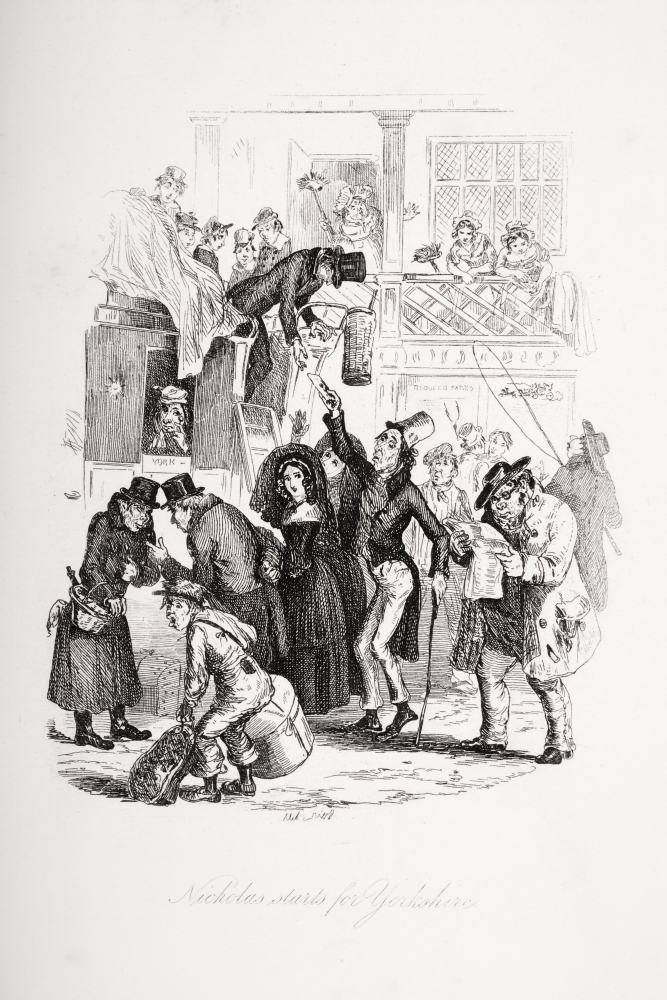 DPI1860128LARGE Nicholas Starts for Yorkshire Illustration From The Charles Dickens Novel Poster Print, Large - 24 x 36