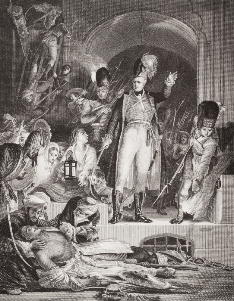 DPI1860099 Sir David Baird Discovering The Body of Tippoo Sultaun After The Capture Poster Print, 13 x 17