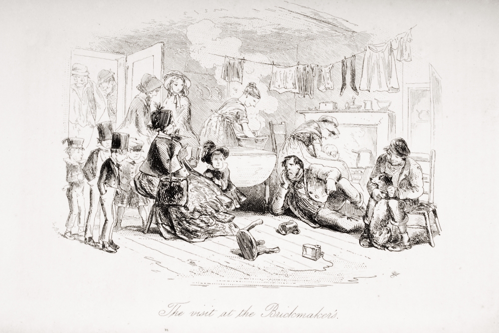 Picture of Posterazzi DPI1860124 The Visit At The Brickmakers Illustration by Phiz Hablot Knight Browne 1815-1882 From The Book Bleak House by Charles Dickens Published London 1853 Poster Print&#44; 18 x 12