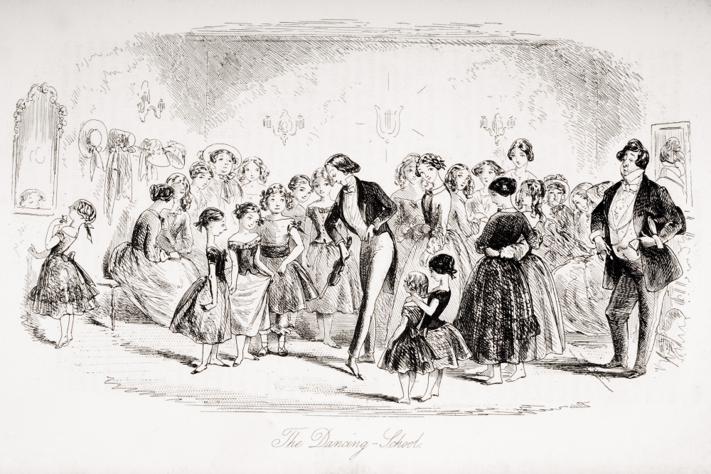 Picture of Posterazzi DPI1860117 The Dancing School Illustration by Phiz Hablot Knight Browne 1815-1882 From The Book Bleak House by Charles Dickens Published London 1853 Poster Print&#44; 18 x 12