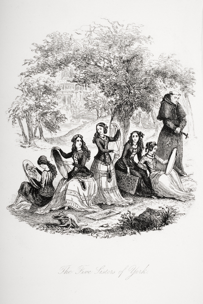 Picture of Posterazzi DPI1860129 The Five Sisters of York Illustration From The Charles Dickens Novel Nicholas Nickleby by H.K. Browne Known As Phiz Poster Print&#44; 12 x 18