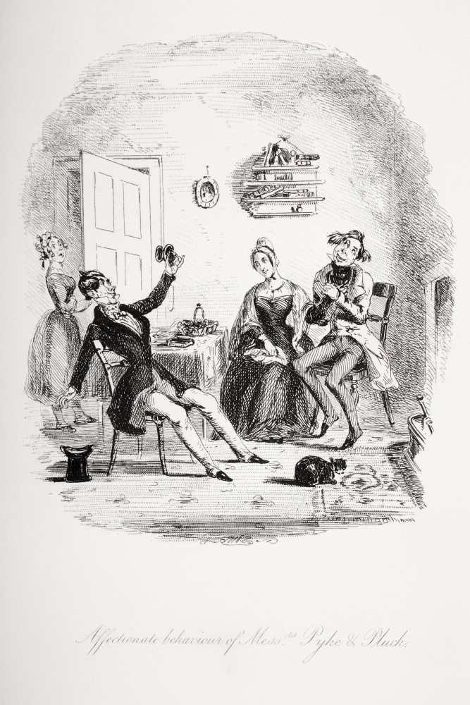 DPI1860134LARGE Affectionate Behaviour of Messrs. Pyke & Pluck Illustration From The Charles Poster Print, Large - 24 x 36