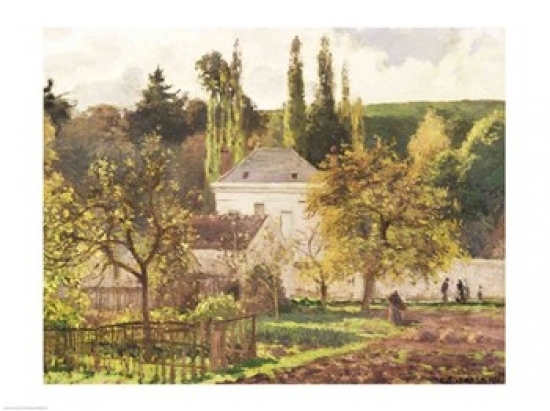 Picture of Posterazzi BALXIR234193LARGE House in The Hermitage Pontoise 1873 Poster Print by Camille Pissarro - 36 x 24 in. - Large