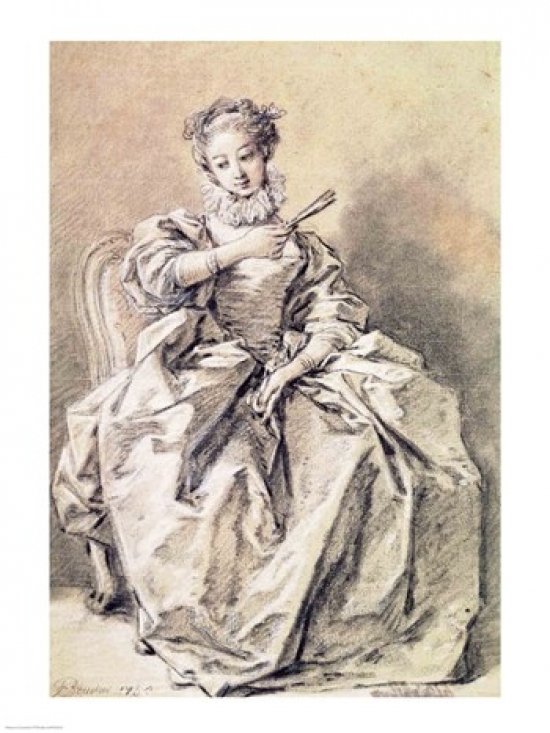 Picture of Posterazzi BALXIR201611LARGE Woman in Spanish Costume Poster Print by Francois Boucher - 24 x 36 in. - Large