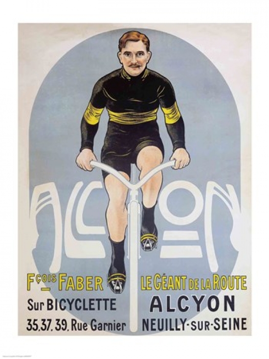 Picture of Posterazzi BALXIR209977 Poster Depicting Francois Faber on His Alcyon Bicycle Poster Print - 18 x 24 in.