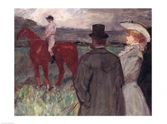 Picture of Posterazzi BALXIR39431LARGE At The Racecourse 1899 Poster Print by Henri De Toulouse-Lautrec - 36 x 24 in. - Large