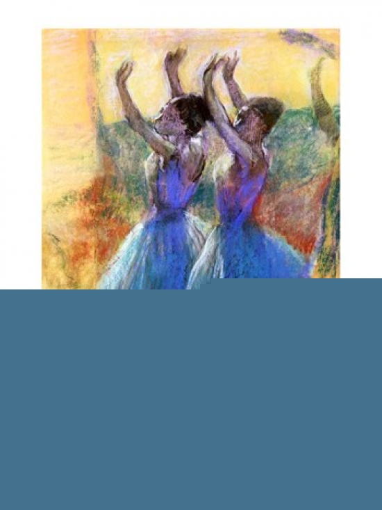 Two Blue Dancers Poster Print by Edgar Degas - 18 x 24 in.