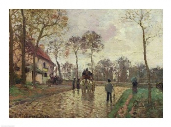 Picture of Posterazzi BALXIR28170LARGE The Coach To Louveciennes 1870 Poster Print by Camille Pissarro - 36 x 24 in. - Large