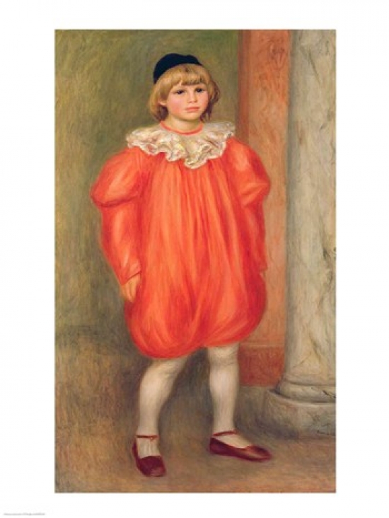Picture of Posterazzi BALXIR287546 Claude Renoir in A Clown Costume 1909 Poster Print by Pierre-Auguste Renoir - 18 x 24 in.
