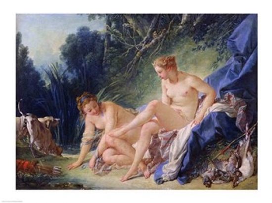 Picture of Posterazzi BALXIR2994LARGE Diana Getting Out of Her Bath 1742 Poster Print by Francois Boucher - 36 x 24 in. - Large