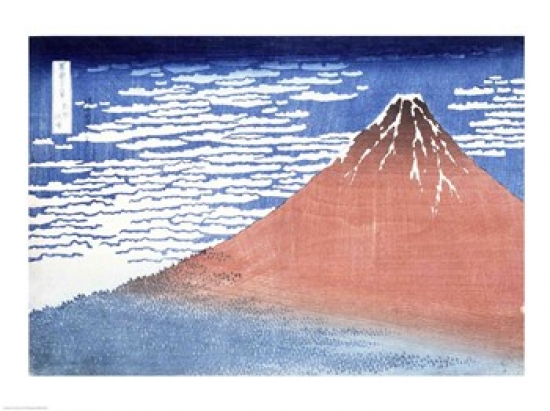 Picture of Posterazzi BALXIR253110 Fine Weather with South Wind Poster Print by Katsushika Hokusai - 24 x 18 in.