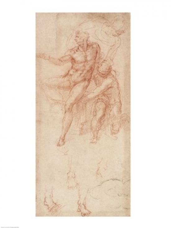 Figure Studies Poster Print by Michelangelo Buonarroti - 24 x 36 in. - Large