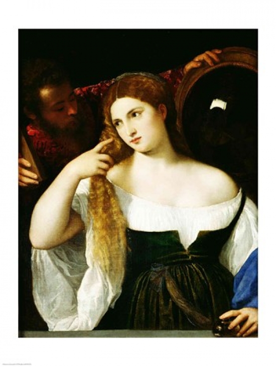 BALXIR57328 Portrait of A Woman at Her Toilet Poster Print by Titian - 18 x 24 in.