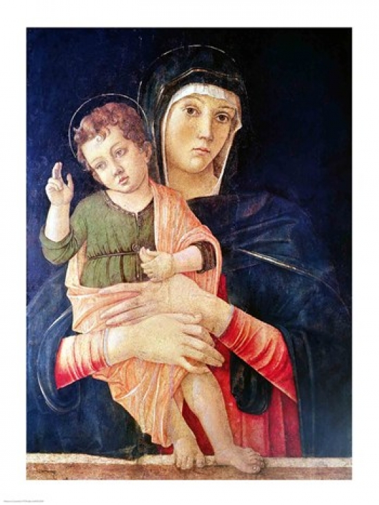 Picture of Posterazzi BALXIR228545 The Virgin & Child Blessing Poster Print by Giovanni Bellini - 18 x 24 in.