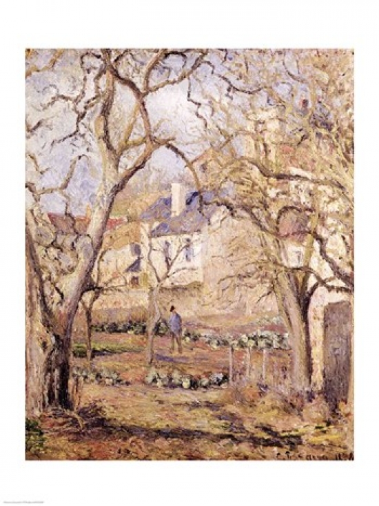 The Vegetable Garden 1878 Poster Print by Camille Pissarro - 18 x 24 in.