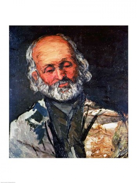 Head of An Old Man Poster Print by Paul Cezanne - 18 x 24 in.