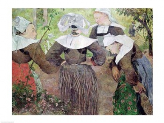 Picture of Posterazzi BALXIR33702LARGE Four Breton Women 1886 Poster Print by Paul Gauguin - 36 x 24 in. - Large