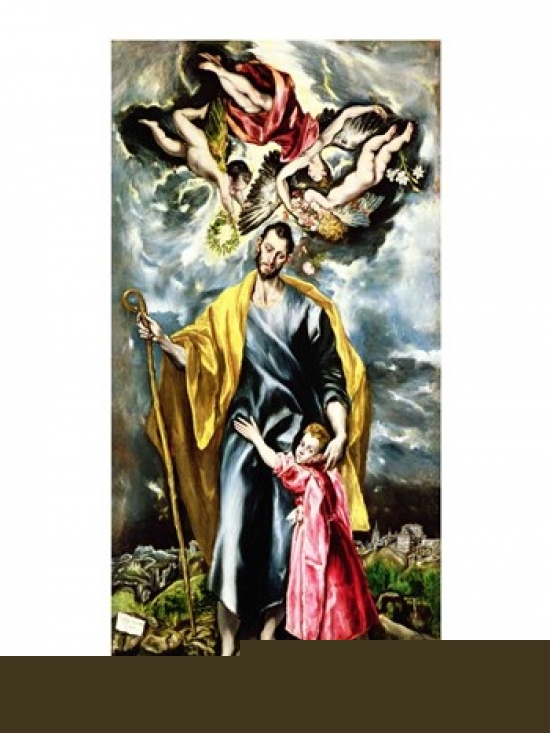 Picture of Posterazzi BALXIR36556LARGE St. Joseph & The Christ Child Poster Print by El Greco - 24 x 36 in. - Large