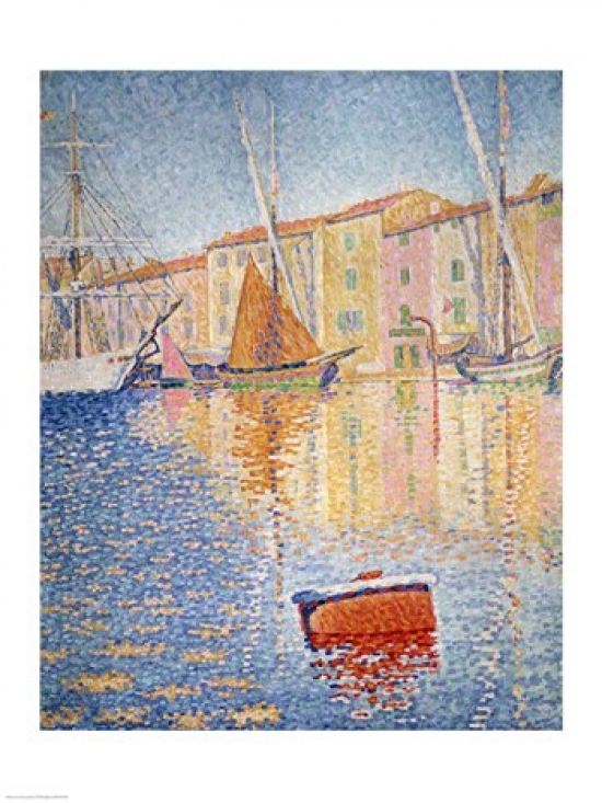 Picture of Posterazzi BALXIR37004 The Red Buoy Saint Tropez 1895 Poster Print by Paul Signac - 18 x 24 in.