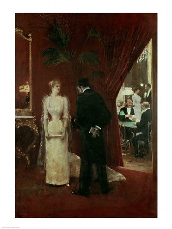 The Private Conversation 1904 Poster Print by Jean Beraud - 24 x 36 in. - Large