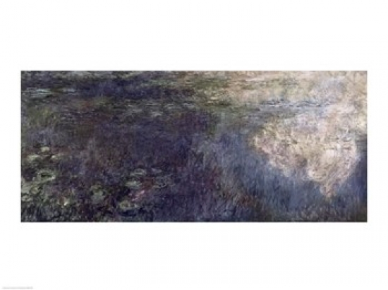 BALXIR64186 Waterlilies - The Clouds Left Section 1914-18 Poster Print by Claude Monet - 24 x 18 in.