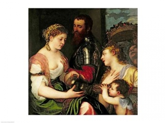 Picture of Posterazzi BALXIR267674LARGE Allegory of Married Life Poster Print by Titian - 36 x 24 in. - Large